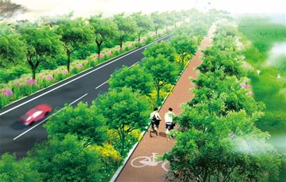 大沽河堤頂將建綠色廊道 大沽河堤頂將建綠色廊道