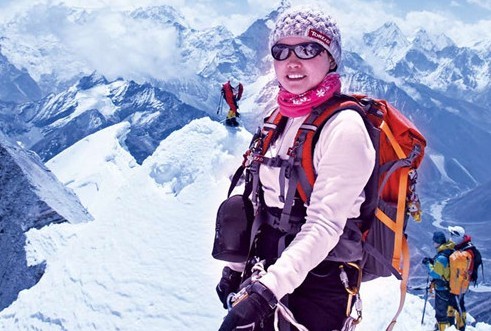 圖為探路者王靜。