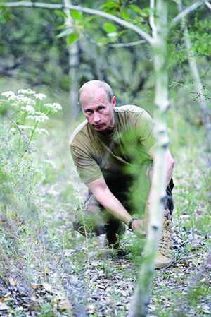 普京幾年前休假時的照片