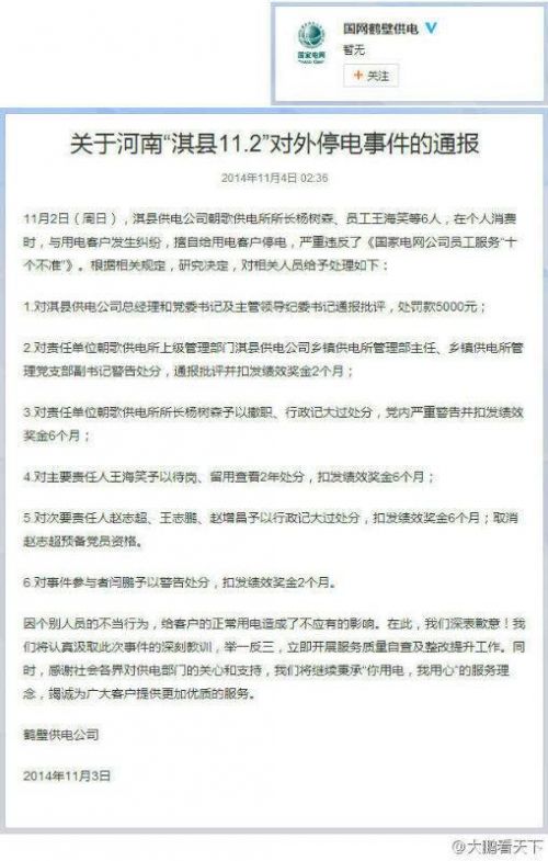 官方通報