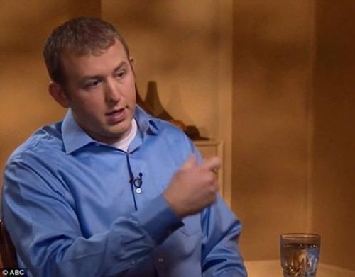 槍殺黑人青年的弗格森警員威爾遜首度在電視上露面，就這起案件接受美國廣播公司(ABC)的專訪。（網頁截圖）