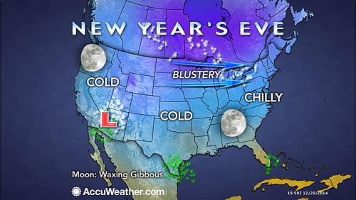 全美新年夜將迎來大范圍降溫。