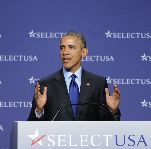 3月23日，在美国马里兰州，美国总统奥巴马在第二届&ldquo;选择美国投资峰会&rdquo;上讲话。