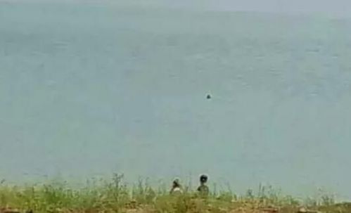 路人拍下了湖邊這對小情侶，沒想到成了他們的絕照。