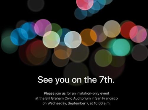 蘋果發(fā)出邀請(qǐng)函 iPhone 7將于9月7日發(fā)布