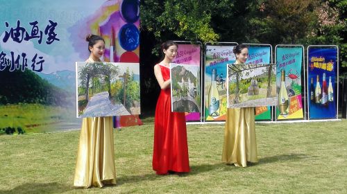 5-禮儀小姐現場展示俄羅斯油畫_副本