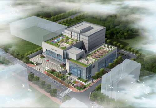 李滄區(qū)圖書館檔案館效果圖