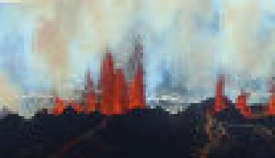 冰島火山連續噴發壯景