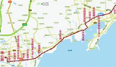 西海岸新區明日開通首條公交快線 連接東西城區