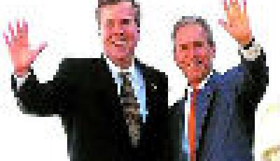 小布什鼓勵弟弟參選總統 希拉里2016或遇勁敵