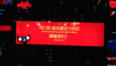 雙十一狂刷紀錄 3分鐘破10億 1小時超120億