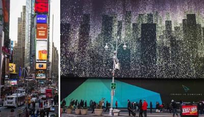 紐約時報廣場豎起昂貴戶外廣告屏