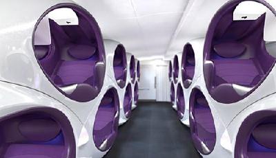 未來機(jī)艙座椅概念圖：形似蜂巢成獨(dú)立單元
