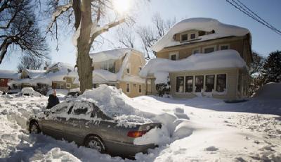 紐約局部2米積雪將融化 天氣轉(zhuǎn)晴或引發(fā)洪水