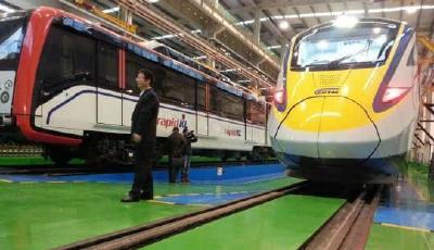 中國首次出口最高速米軌動車組下線