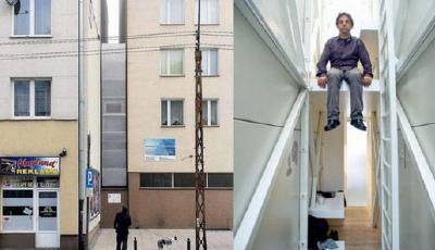 探秘世界上最小的蝸居：寬僅1.2米 床卡墻中間