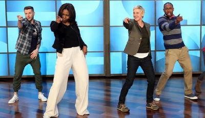 美國第一夫人米歇爾上脫口秀 熱舞挑戰(zhàn)主持人