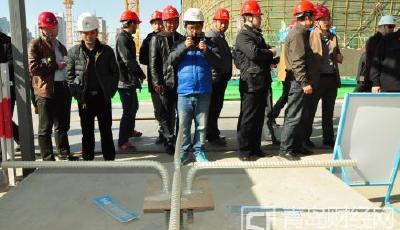 中建八局青島分公司啤酒城工地組織施工現(xiàn)場觀摩會