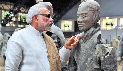 唐風家鄉外交 西安以仿古入城式歡迎印度總理莫迪