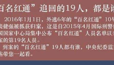 “百名紅通”追回的19人，都是誰？