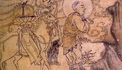 敦煌壁畫現中國最早玄奘取經圖 孫悟空手牽白馬