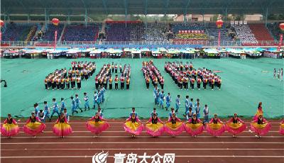 花样表演展风采 2016青岛中学生田径运动会开幕