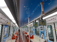 上海地鐵迪士尼主題列車亮相 車身噴滿卡通人物