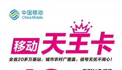 青島移動天王卡駕到！實惠好用省到家！