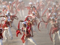    安塞腰鼓展雄風