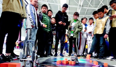 2500余选手同场对抗中小学生“玩转”机器人