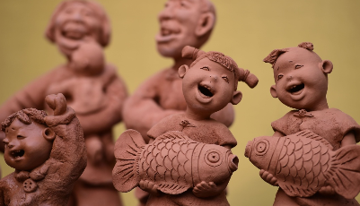 泥塑作品《運(yùn)河人》留住鄉(xiāng)愁