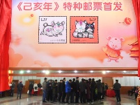 《己亥年》生肖豬特種郵票發行