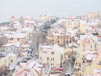 雪后島城似童話世界