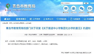 青島教育局：今年至少成立10個(gè)教育集團(tuán)，中小學(xué)辦學(xué)大變化！