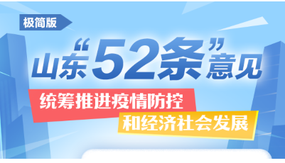 【极简版】山东“52条”意见统筹推进疫情防控和经济社会发展