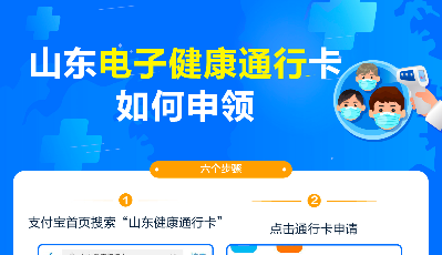 山東健康通行卡可以通過支付寶申領啦