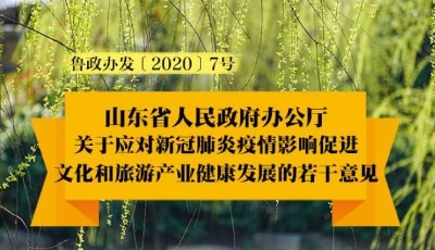 一图读懂│应对疫情影响，山东这样支持文旅企业健康发展
