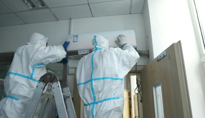 空气换新+杀毒，山大齐鲁医院换上海信新风空调