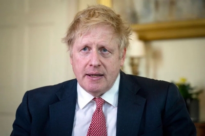 英国首相约翰逊出院
