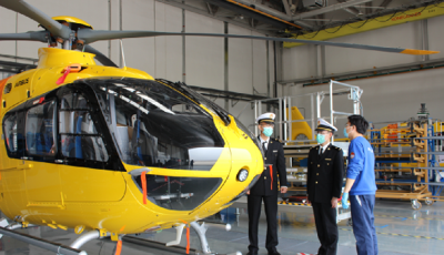 今年首架国产H135直升机进入出口监管仓库