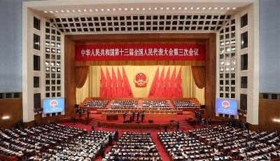 十三屆全國人大三次會議舉行第二次全體會議