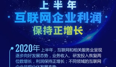一圖看懂│上半年互聯(lián)網(wǎng)企業(yè)利潤保持正增長