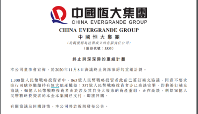 恒大地产借壳终止！停牌4年，深深房A今日复牌