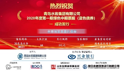 全国首单！兴业银行青岛分行与青岛水务集团联合探路“蓝色债券”