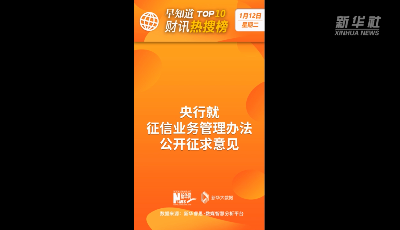 早知道·財(cái)訊熱搜榜TOP10（1月12日）