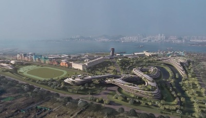 中央美院青島校區(qū)主體封頂，“莫比烏斯環(huán)”已具雛形！