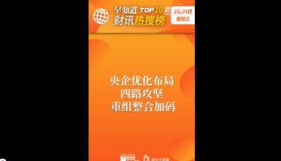 早知道·財(cái)訊熱搜榜TOP10（2月24日）