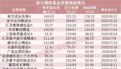 去年“爆款王”规模缩水176亿元！多只规模骤降90%