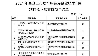 每项支持20万元！青岛扶持49家高新技术企业逐浪资本市场