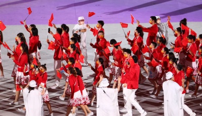 东京奥运会开幕式中国代表团入场！朱婷、赵帅担任旗手 